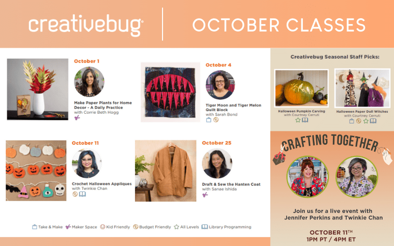 Creativebug October Classes
