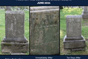 Albert Front Side Cemetery Restoration Side by Side