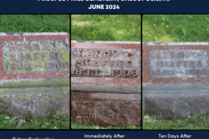 Henry Shaffer Cemetery Restoration Side by Side