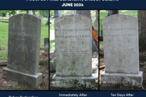 Large Tablet Cemetery Restoration Side by Side