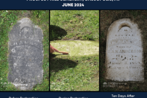 Little Barry Cemetery Restoration Side by Side